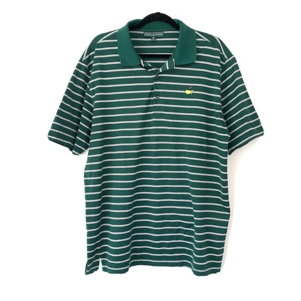 Masters Collection XL Green Stripe Polo Shirt Golf